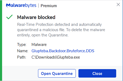 block Glupteba.Backdoor.Bruteforce.DDS