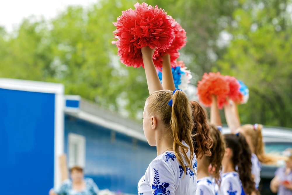 girls celebrating image