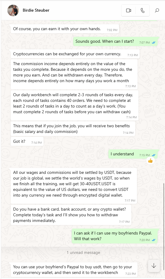 USDT required